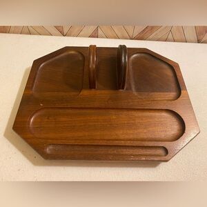 Vintage Decatur Industries Wooden Trinket Tray [Item 634]